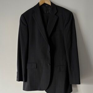 Brooks Brothers Classic Grey Pinstripe Men's Suit, Size 41R 35W 31L